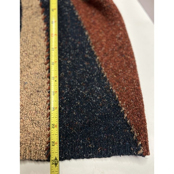 Alfred Dunner Womens M Vintage Geometric Colorblock Knit Cardigan Boho Sweater - Picture 7 of 11